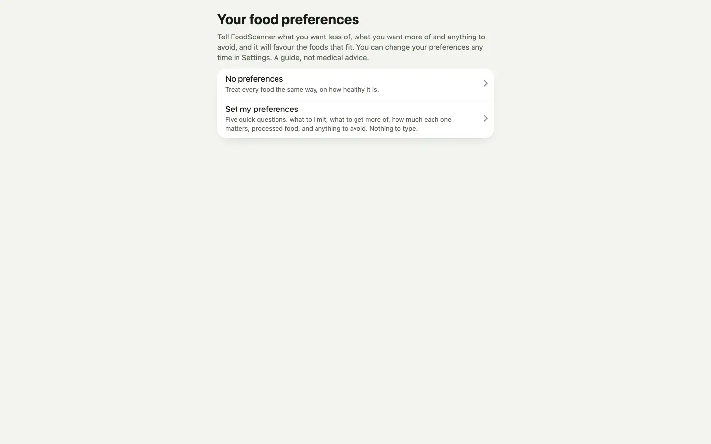 FoodScanner on a desktop screen