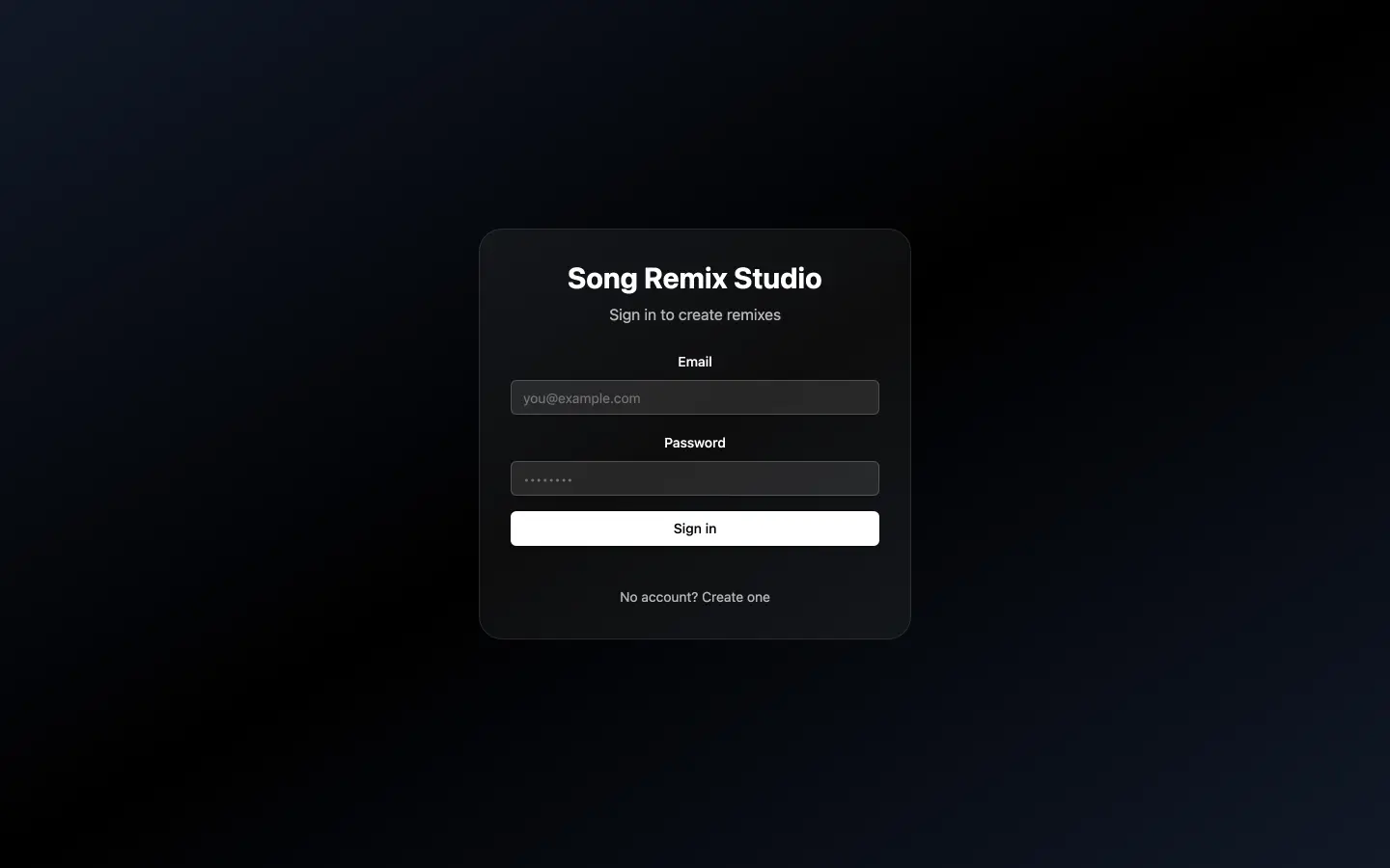 Song Remix Studio on a desktop screen